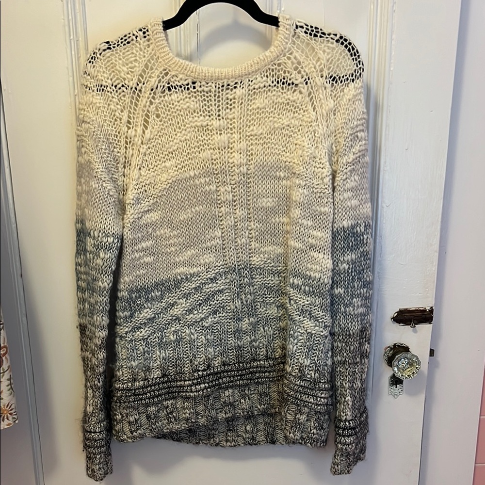 Women's Cream and Gray Sweater